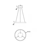 Подвесная люстра Rim MOD058PL-L32BSK