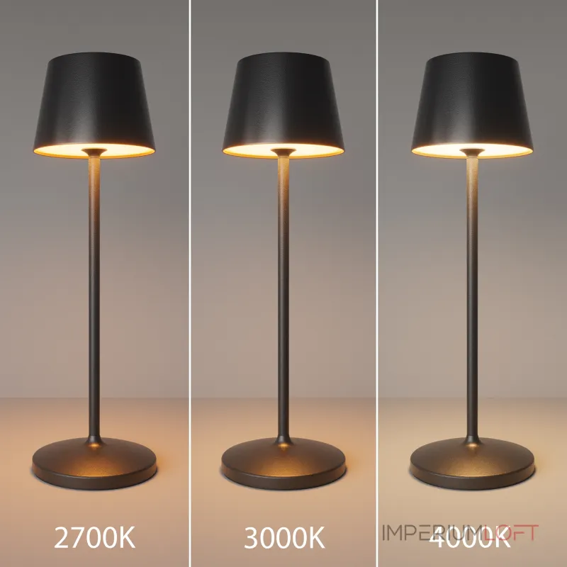 Аккумуляторный настольный светильник 2700-4000К 1Вт Maytoni Nook MOD494RL-L1BK