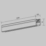 Шинопровод накладной/подвесной Maytoni Busbar trunkings Levity TRX184-111B-1