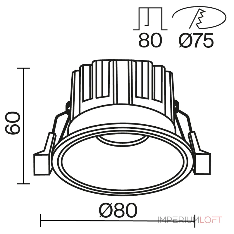 Встраиваемый светильник Maytoni Downlight DL058-12W-DTW-B