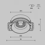 Встраиваемый светильник Maytoni Downlight DL101-GU10-TRS-W от ImperiumLoft