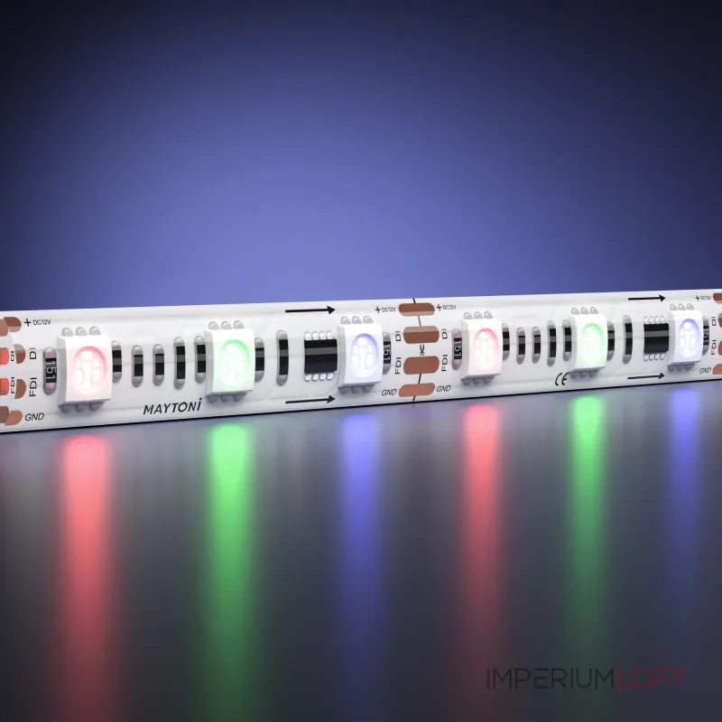 Светодиодная лента 12В 5050 14,4Вт/м RGB 5м IP 65 Maytoni Ultra 201243