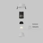 Встраиваемый светильник Maytoni Dip DL123-10W-3K-W