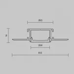 Алюминиевый профиль встраиваемый с боковым изгибом ALM-6214SB-S-2M Maytoni 636003