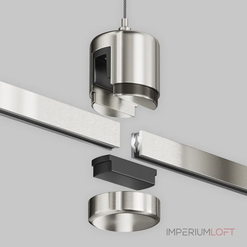 Подвес тросовый Hang с прямым коннектором питания Flarity платина Maytoni Flarity TRA157SW-IPC1-PT