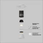 Встраиваемый светильник Maytoni Downlight Dip DL124-10W-4K-TRS-W