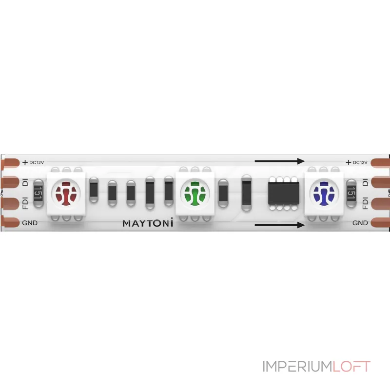 Светодиодная лента 12В 5050 14,4Вт/м RGB 5м IP 65 Maytoni Ultra 201243
