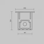 Комплект заглушек (для профиля 22*22) 2шт ALM-2222-B-EC Maytoni 642051