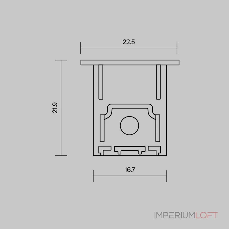 Комплект заглушек (для профиля 22*22) 2шт ALM-2222-B-EC Maytoni 642051