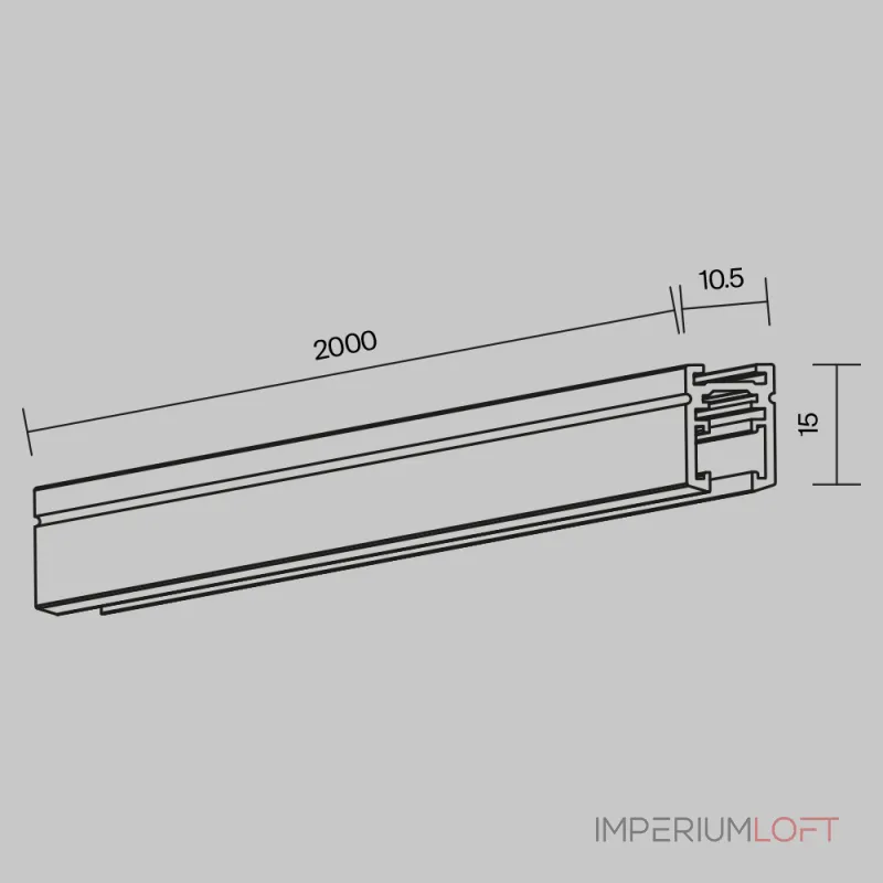 Шинопровод накладной/подвесной Maytoni Busbar trunkings Levity TRX184-112B-1