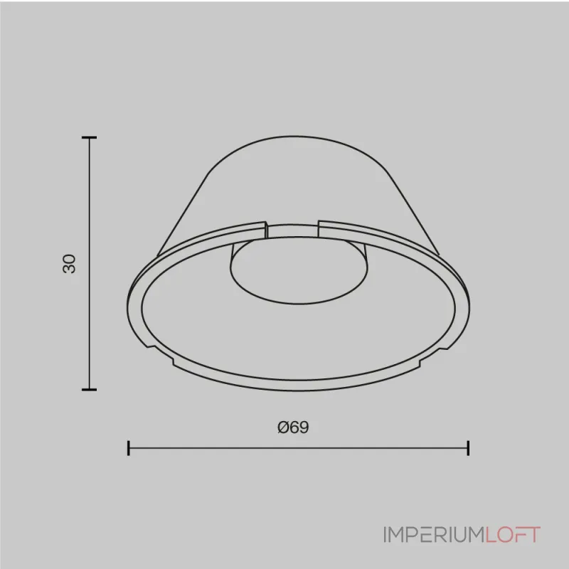 Линза 69mm 24° для Focus Led 30Вт Maytoni TRINITY LensD69-24 Линза 69mm 24° для Focus Led 30Вт Maytoni TRINITY LensD69-24