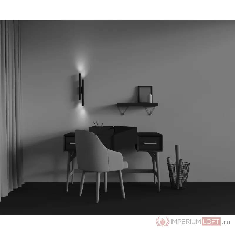 Настенный светильник (бра) Maytoni Calipso C082WL-24W2.7K-B от ImperiumLoft