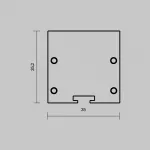 Комплект заглушек (для профиля 35×35) 2 шт., ALM-3535BT-B-EC Maytoni 642038