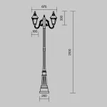 Фонарный столб Maytoni Goiri O028FL-03BZ