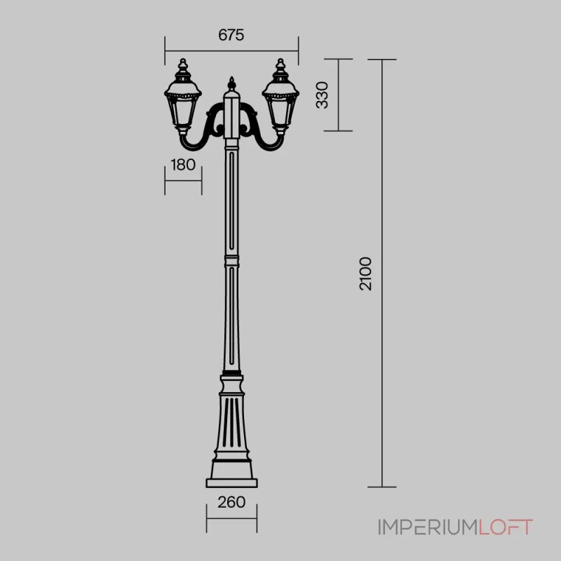 Фонарный столб Maytoni Goiri O028FL-03BZ Фонарный столб Maytoni Goiri O028FL-03BZ