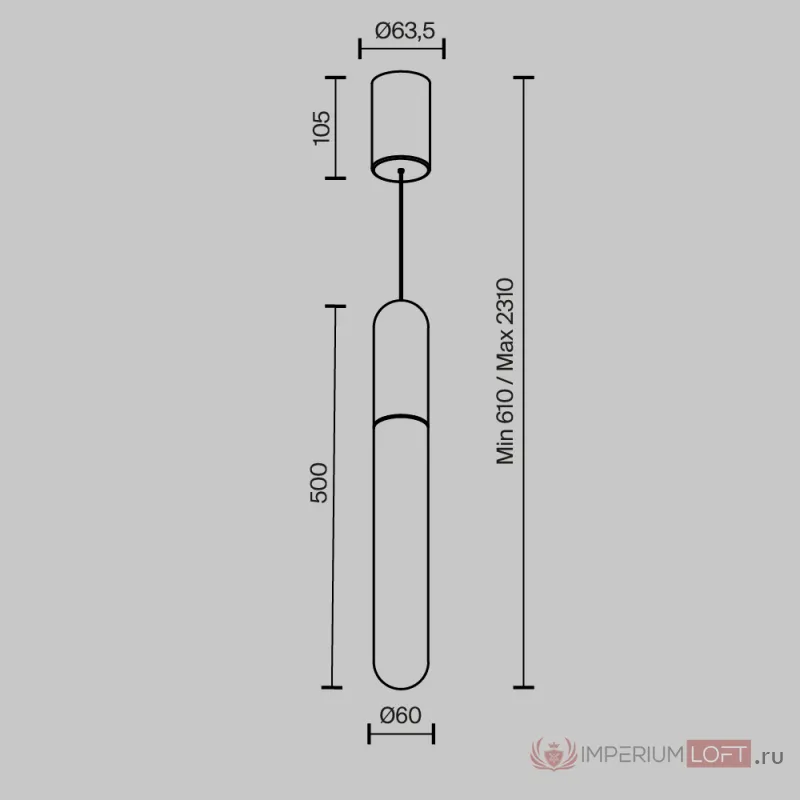 Подвесной светильник Maytoni Pendant P101PL-L500-12W3K-B от ImperiumLoft