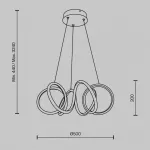 Подвесная люстра Maytoni Modern MOD241PL-L60BK