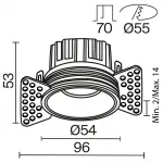 Встраиваемый светильник Maytoni Round DL058-7W2.7K-TRS-W от ImperiumLoft