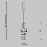 Подвесной светильник Maytoni Modern MOD253PL-L18BS3K3
