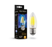 Светодиодная лампа Voltega Crystal Candle 6W 3000K E27 Светодиодная лампа Voltega Crystal Candle 6W 3000K E27