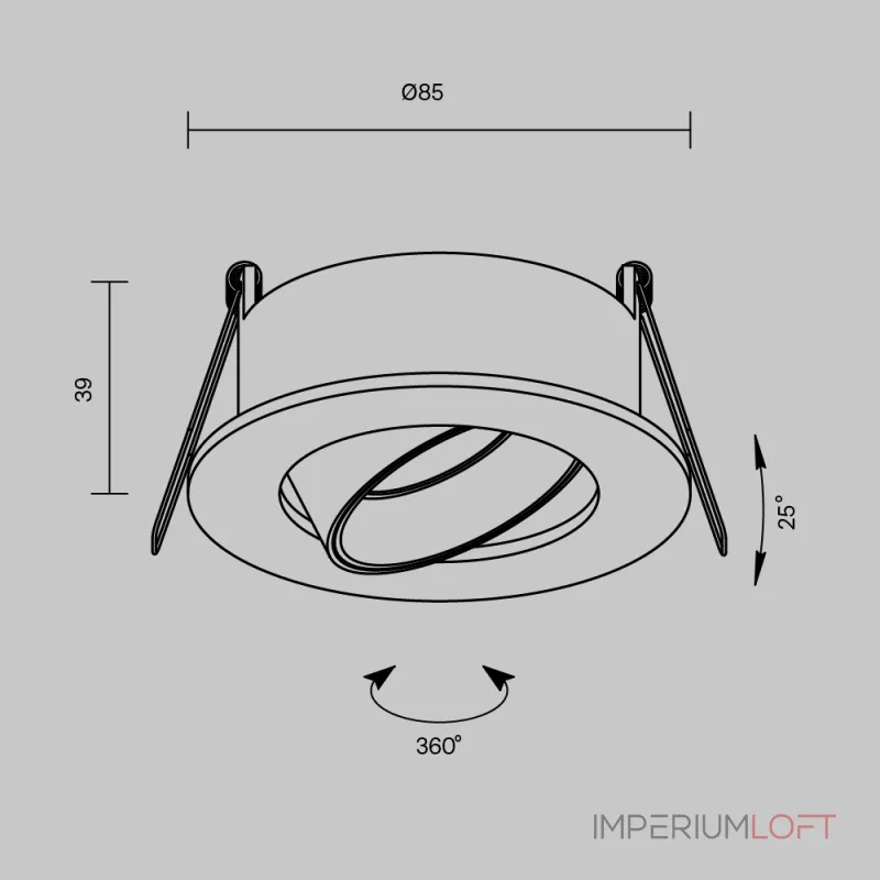 Встраиваемый светильник Maytoni Downlight DL061-GU10-B