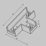 Коннектор питания Т-образный Elasity Maytoni ELASITY TRA160CT-11B