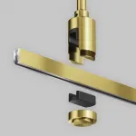 Крепление потолочное Short 78мм с вводом питания Flarity латунь Maytoni FLARITY TRA156C-B1-BS от ImperiumLoft