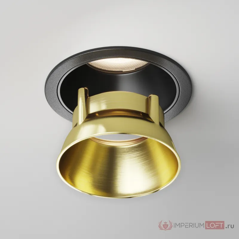 Декоративная рамка-отражатель для накладных светильников серии Alfa LED Maytoni Downlight Ring12-15W-RD-BS от ImperiumLoft