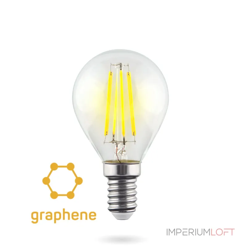Светодиодная лампа Crystal Graphene Globe 9W 4000K E14 от ImperiumLoft