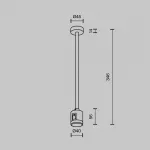 Крепление потолочное Medium 300мм с прямым коннектором питания Maytoni TRA158C-IPC1-PT от ImperiumLoft