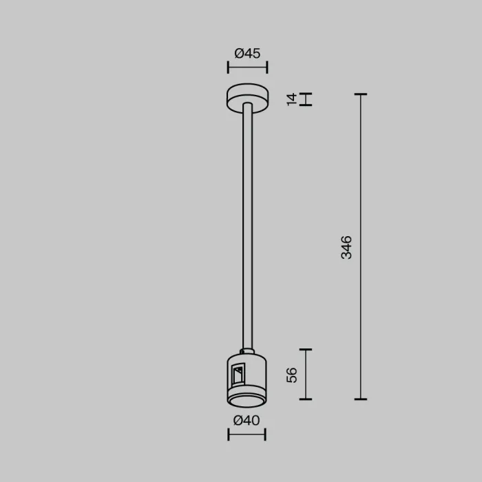 Крепление потолочное Medium 300мм с прямым коннектором питания Maytoni TRA158C-IPC1-PT от ImperiumLoft