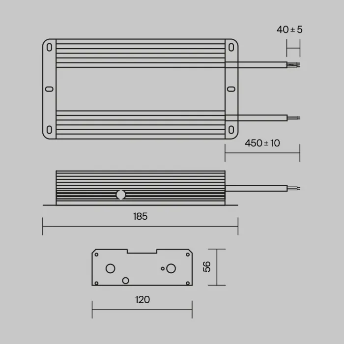 Блок питания Maytoni PSL008-480W-48V-IP67 от ImperiumLoft