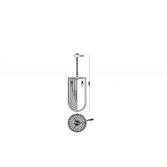 Подвесной светильник Freya Crystal FR5182PL-03FG от ImperiumLoft