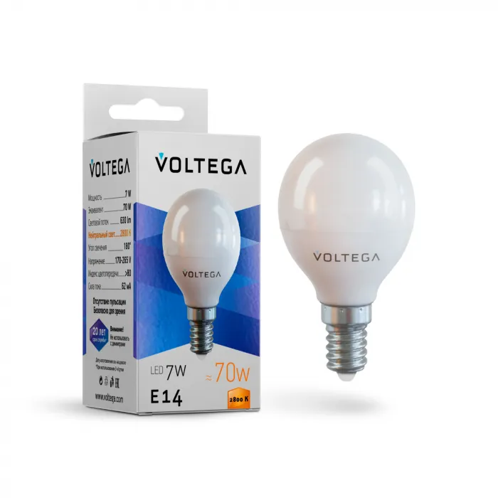 Светодиодная лампа Simple Globe 7W 2800K E14 от ImperiumLoft