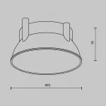 Декоративная рамка-отражатель для накладных светильников серии Alfa LED Maytoni Downlight Ring12-15W-RD-BS от ImperiumLoft