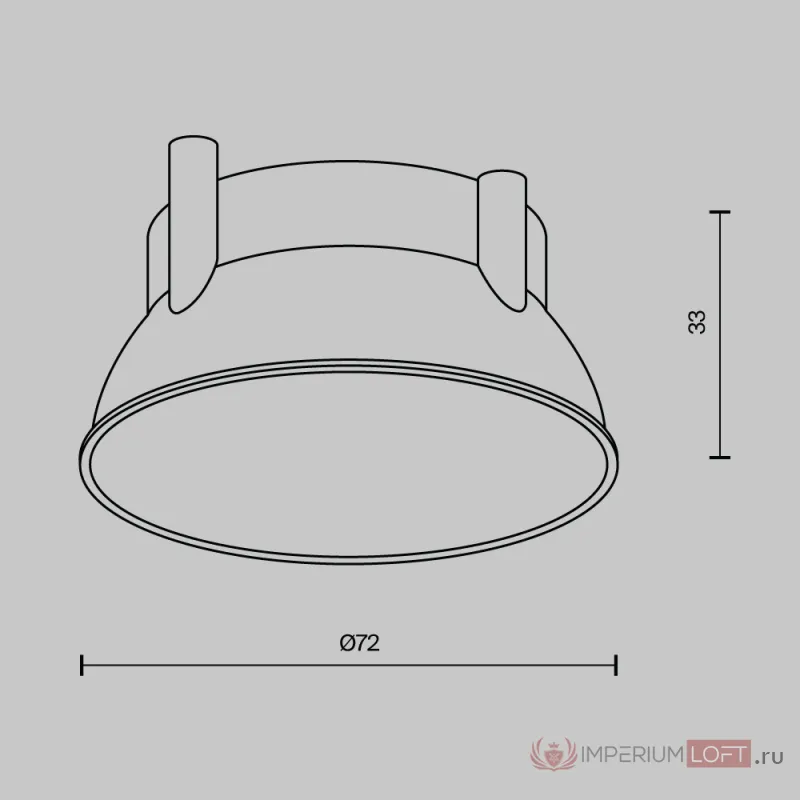 Декоративная рамка-отражатель для накладных светильников серии Alfa LED Maytoni Downlight Ring12-15W-RD-BS от ImperiumLoft
