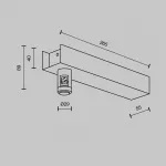 Основание настенное Wall для блока питания с вводом питания платина Maytoni Flarity TRA155CW-BB-PT