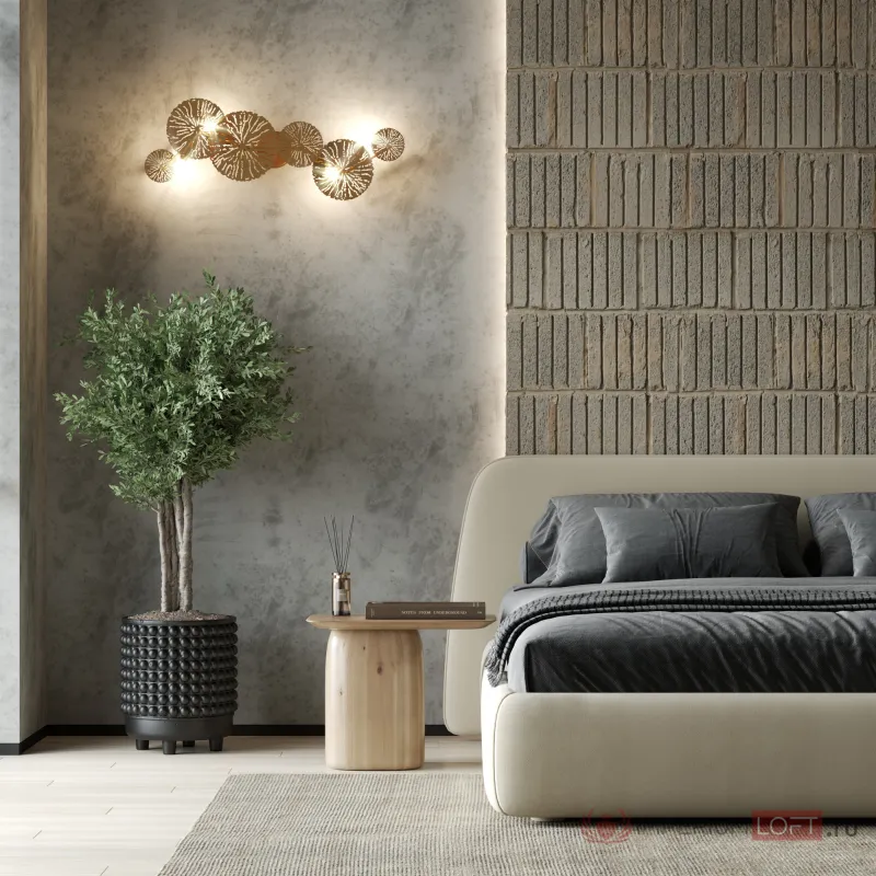 Настенный светильник (бра) Lovetann MOD082WL-04G от ImperiumLoft