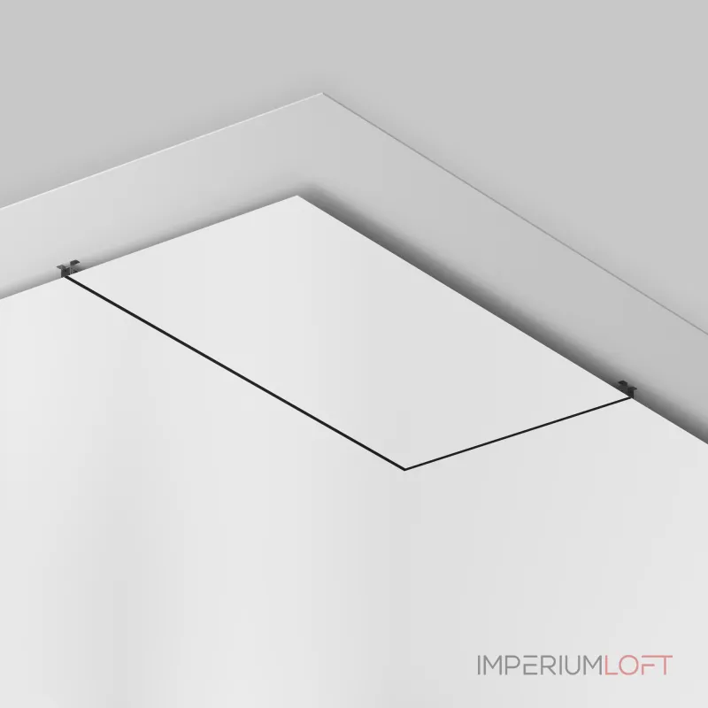 Шинопровод для монтажа Exility в натяжной ПВХ потолок, 2м, черный