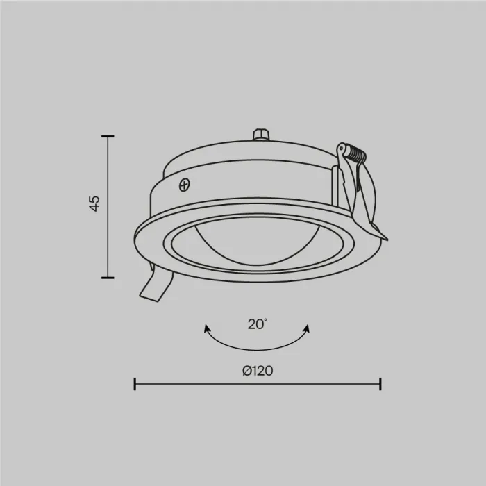 Встраиваемый светильник Maytoni Lens DL105-12W4K-W от ImperiumLoft