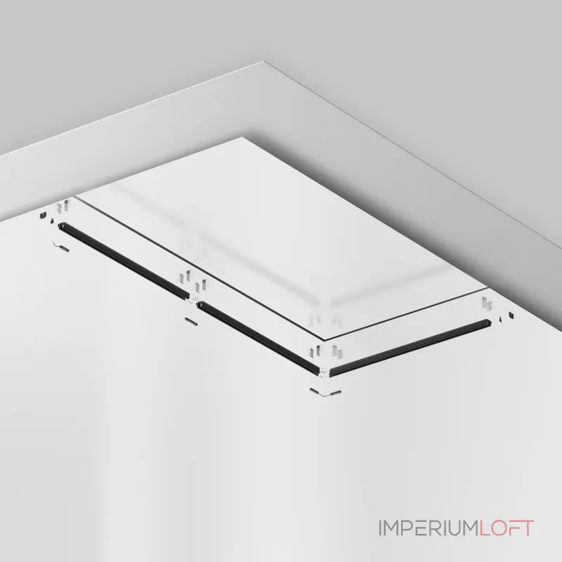 Шинопровод для монтажа Exility в натяжной ПВХ потолок, 2м, черный