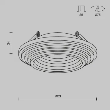 Встраиваемый светильник Maytoni Downlight DL004-1-01-W-1 от ImperiumLoft