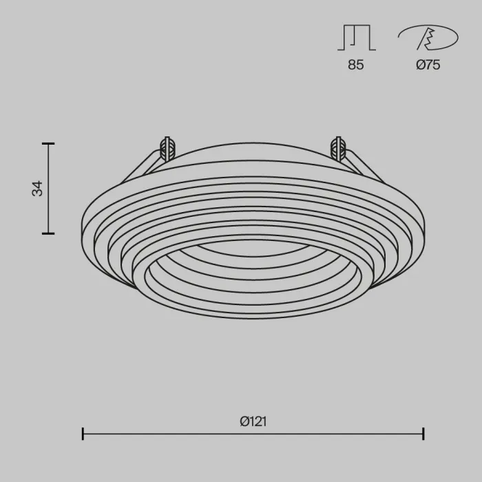 Встраиваемый светильник Maytoni Downlight DL004-1-01-W-1 от ImperiumLoft