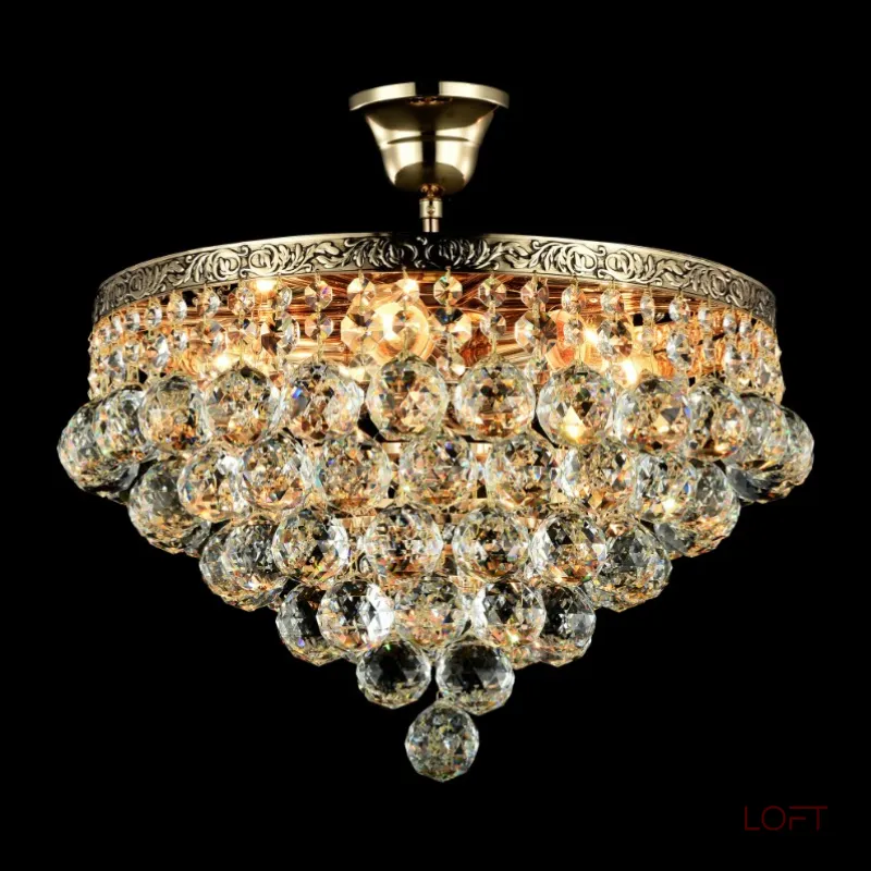 Потолочная люстра Maytoni Royal Classic DIA783-CL38-6-G с хрустальными подвесами
