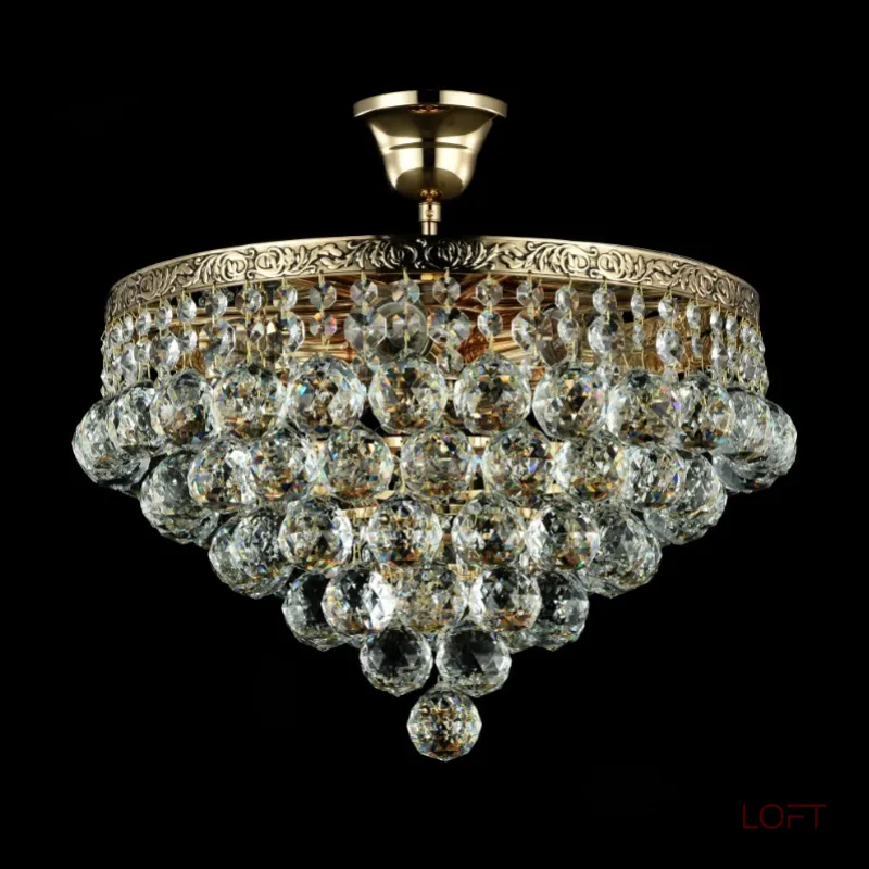 Потолочная люстра Maytoni Royal Classic DIA783-CL38-6-G с хрустальными подвесами