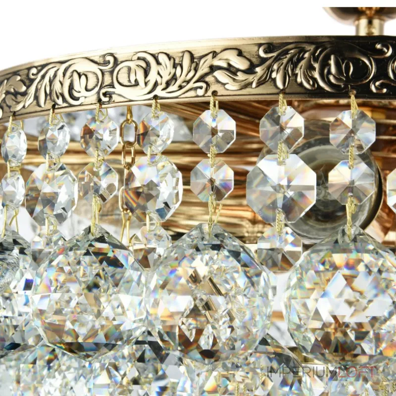 Потолочная люстра Maytoni Royal Classic DIA783-CL38-6-G с хрустальными подвесами