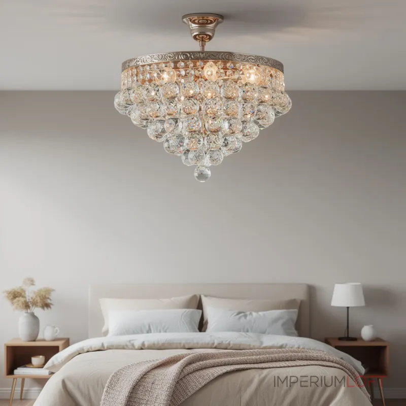 Потолочная люстра Maytoni Royal Classic DIA783-CL38-6-G с хрустальными подвесами