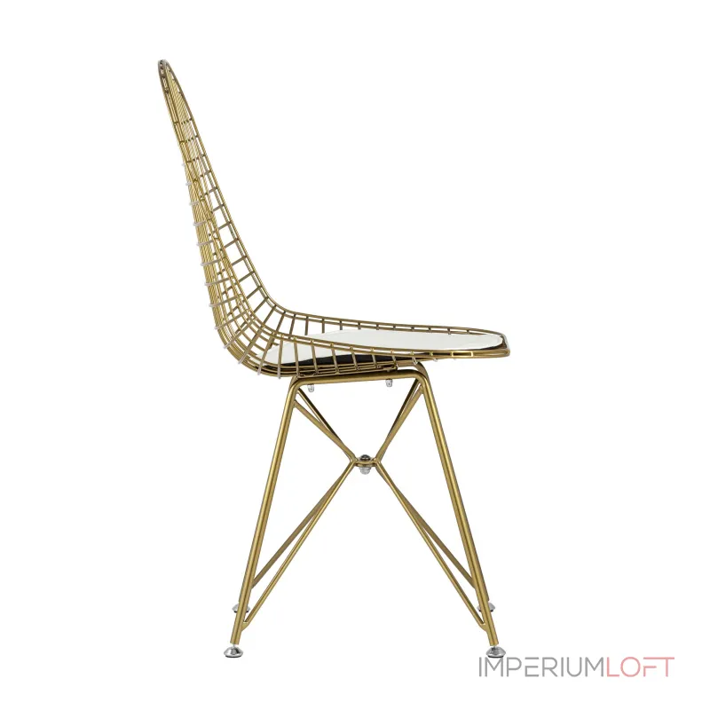 Eiffel из металла цвет золото с белой подушкой из экокожи от ImperiumLoft Eiffel из металла цвет золото с белой подушкой из экокожи от ImperiumLoft