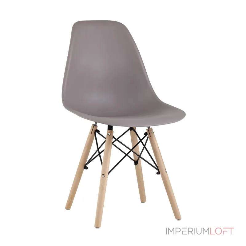 DSW темно-бежевый, литой полипропилен, стальной каркас, массив бука, x4 от ImperiumLoft DSW темно-бежевый, литой полипропилен, стальной каркас, массив бука, x4 от ImperiumLoft