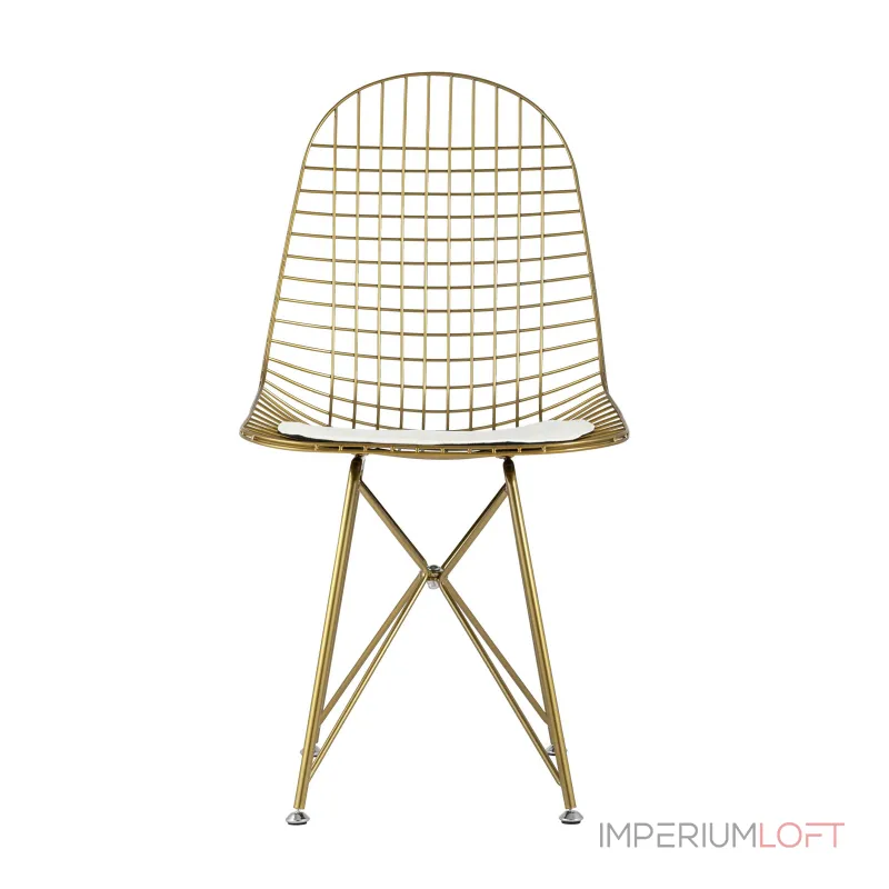 Eiffel из металла цвет золото с белой подушкой из экокожи от ImperiumLoft Eiffel из металла цвет золото с белой подушкой из экокожи от ImperiumLoft
